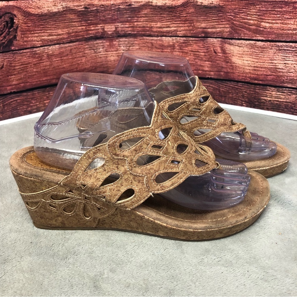 Cork Wedge Light Brown Sandals